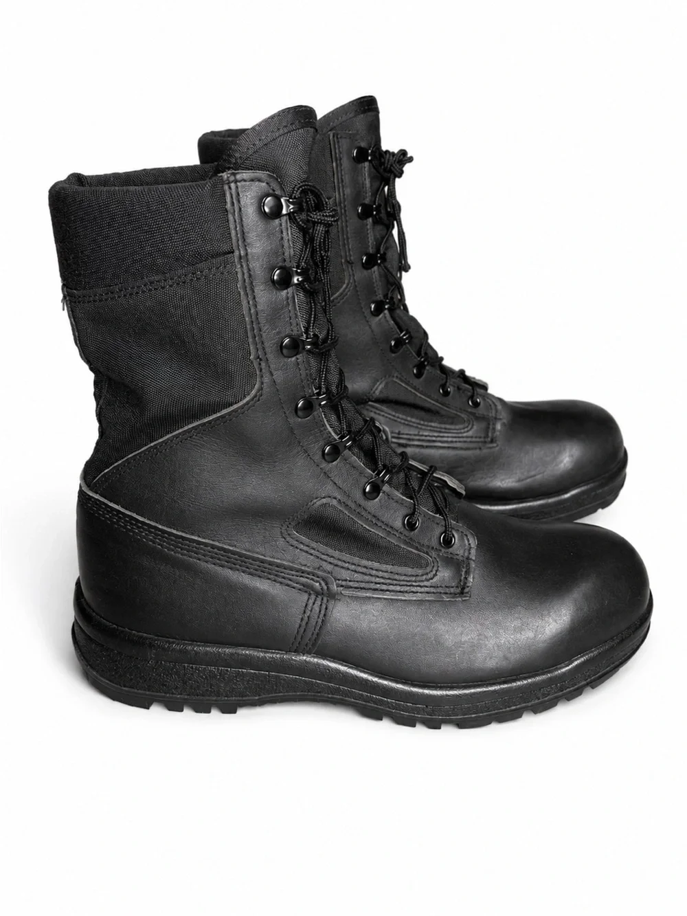 Men's Black Lace-Up Tactical Boots
